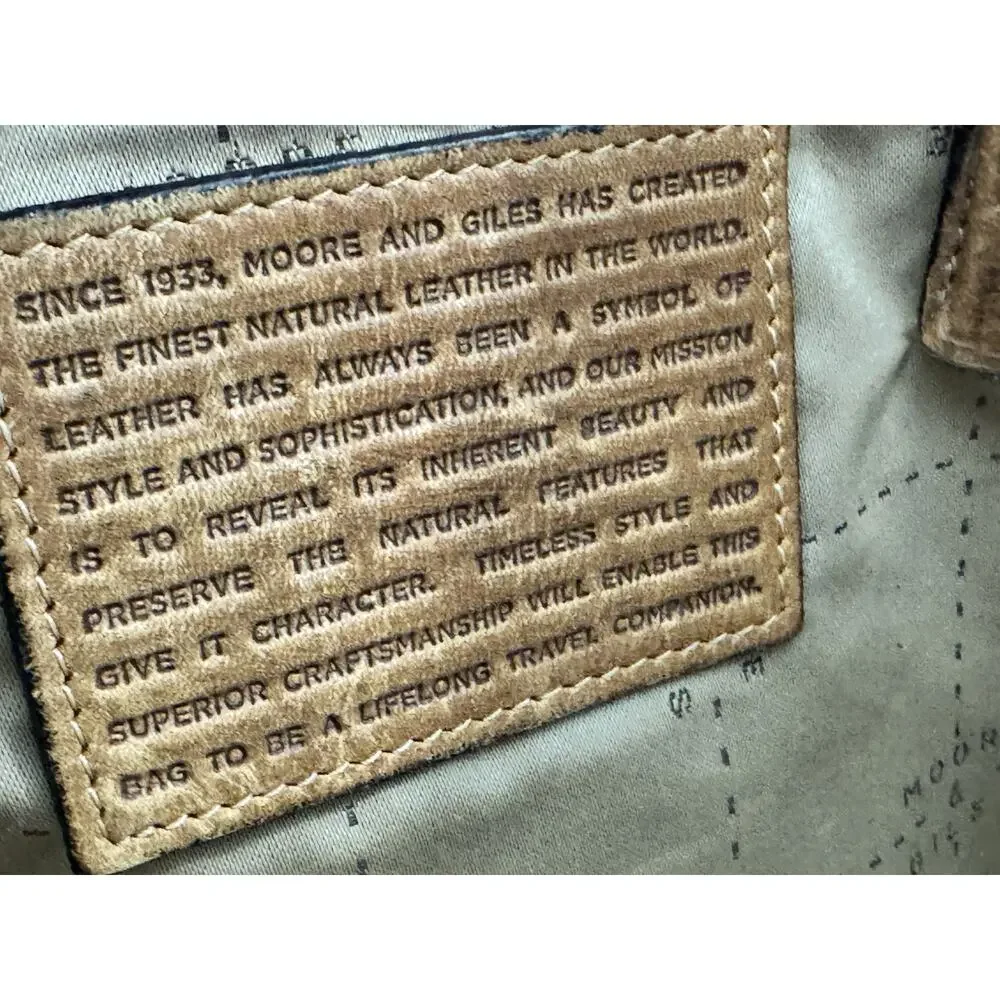 Moore & Giles Reclaimed Messenger Bag In Heirloom Oak Computer Distressed